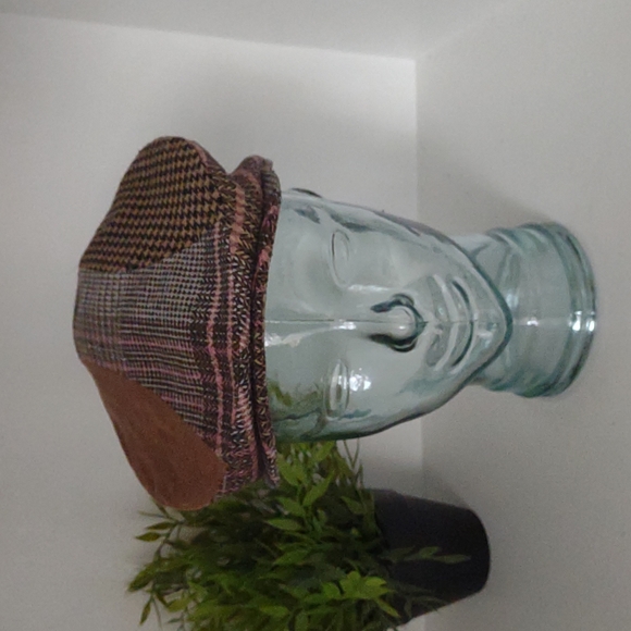 Newsboy Hat Tweed Houndstooth Corduroy Pink Brown Tan Black - Picture 3 of 10